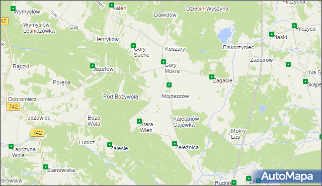 mapa Mojżeszów, Mojżeszów na mapie Targeo