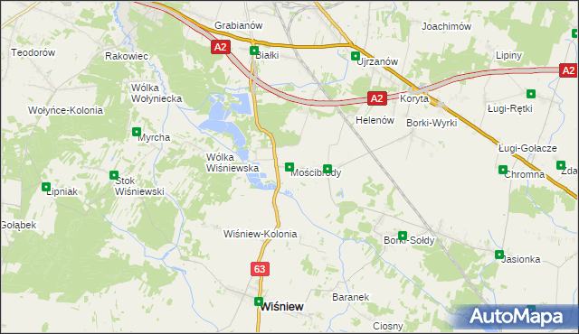 mapa Mościbrody, Mościbrody na mapie Targeo