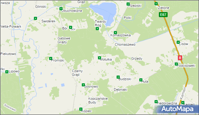 mapa Motułka, Motułka na mapie Targeo