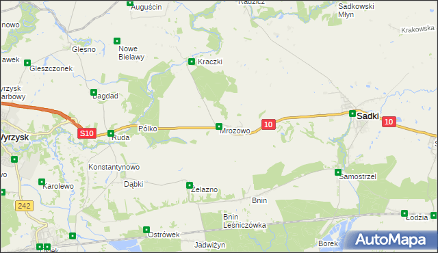 mapa Mrozowo, Mrozowo na mapie Targeo