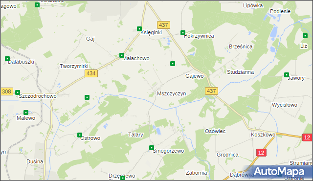 mapa Mszczyczyn, Mszczyczyn na mapie Targeo