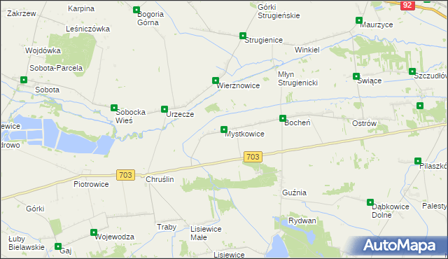 mapa Mystkowice, Mystkowice na mapie Targeo