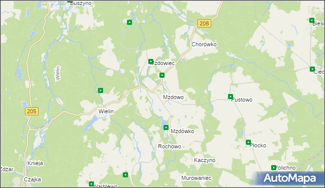 mapa Mzdowo, Mzdowo na mapie Targeo