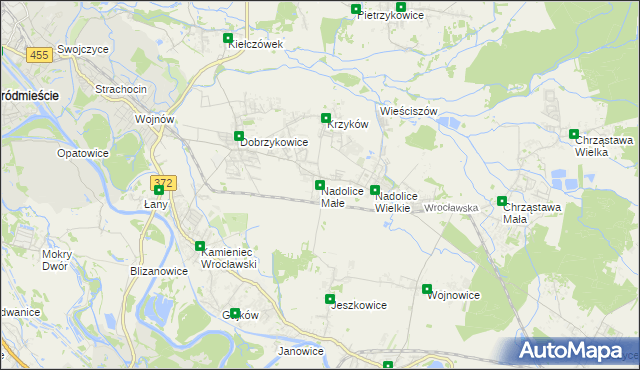 mapa Nadolice Małe, Nadolice Małe na mapie Targeo