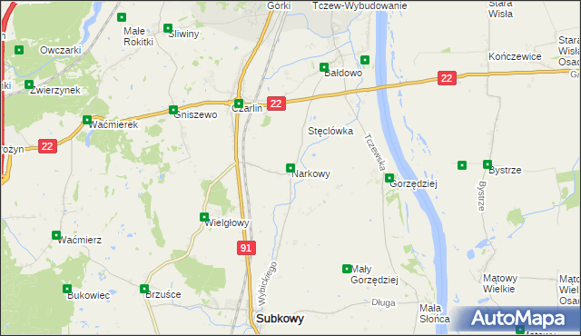 mapa Narkowy, Narkowy na mapie Targeo