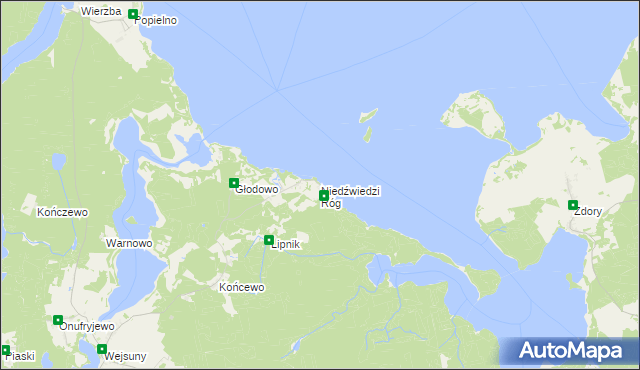 mapa Niedźwiedzi Róg, Niedźwiedzi Róg na mapie Targeo