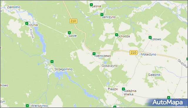 mapa Niemczewo gmina Dębnica Kaszubska, Niemczewo gmina Dębnica Kaszubska na mapie Targeo