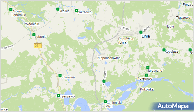 mapa Niepoczołowice, Niepoczołowice na mapie Targeo