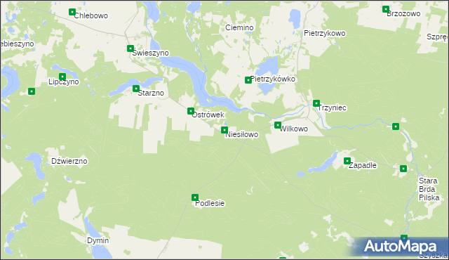 mapa Niesiłowo, Niesiłowo na mapie Targeo