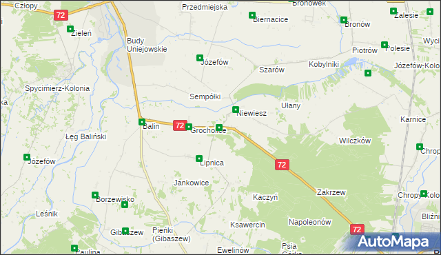 mapa Niewiesz-Kolonia, Niewiesz-Kolonia na mapie Targeo