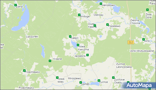 mapa Nowa Karczma gmina Konarzyny, Nowa Karczma gmina Konarzyny na mapie Targeo