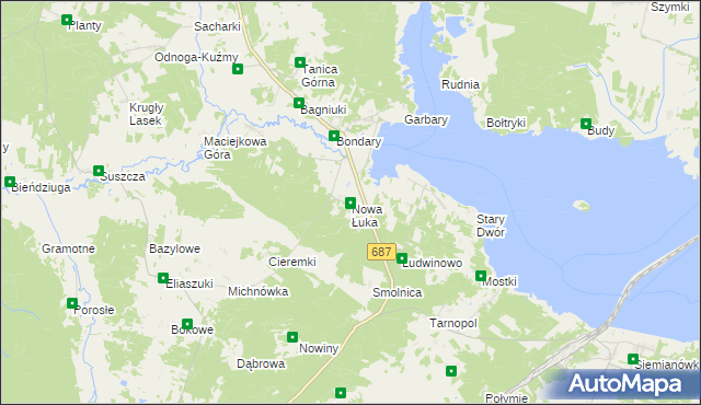 mapa Nowa Łuka, Nowa Łuka na mapie Targeo