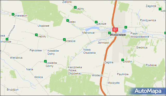 mapa Nowa Olszówka, Nowa Olszówka na mapie Targeo