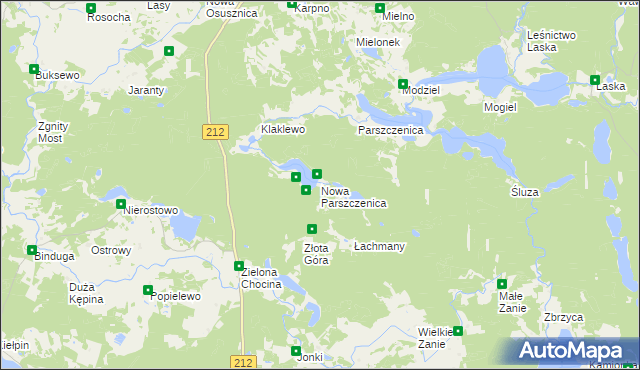 mapa Nowa Parszczenica, Nowa Parszczenica na mapie Targeo