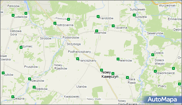 mapa Nowa Trzcianna, Nowa Trzcianna na mapie Targeo