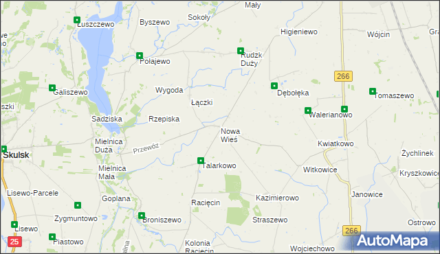 mapa Nowa Wieś gmina Piotrków Kujawski, Nowa Wieś gmina Piotrków Kujawski na mapie Targeo