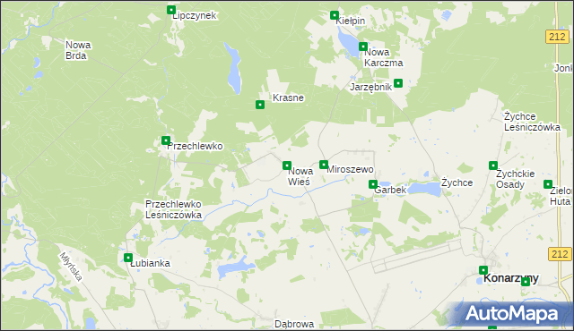 mapa Nowa Wieś gmina Przechlewo, Nowa Wieś gmina Przechlewo na mapie Targeo