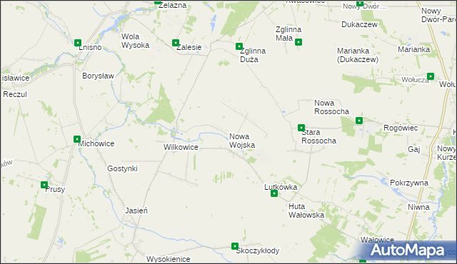 mapa Nowa Wojska, Nowa Wojska na mapie Targeo