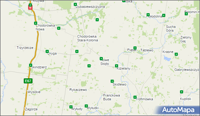 mapa Nowe Stojło, Nowe Stojło na mapie Targeo