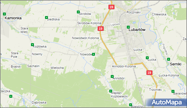 mapa Nowodwór-Piaski, Nowodwór-Piaski na mapie Targeo