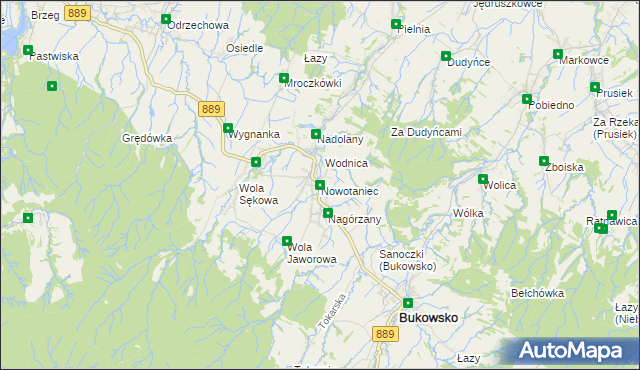 mapa Nowotaniec, Nowotaniec na mapie Targeo