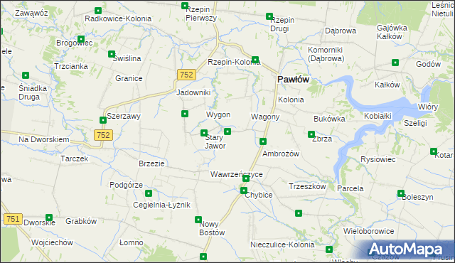 mapa Nowy Jawor, Nowy Jawor na mapie Targeo