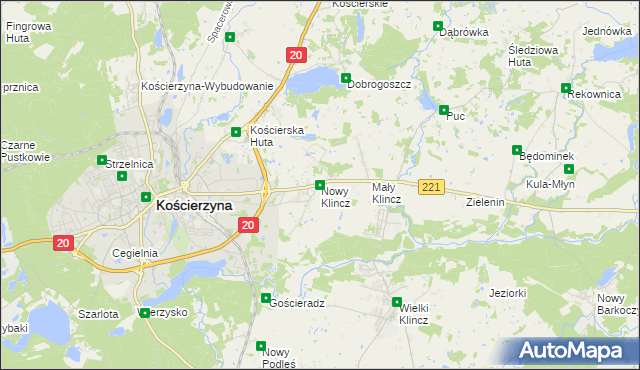 mapa Nowy Klincz, Nowy Klincz na mapie Targeo