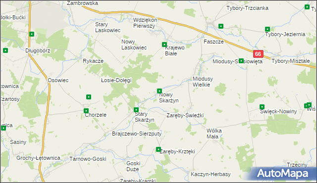 mapa Nowy Skarżyn, Nowy Skarżyn na mapie Targeo