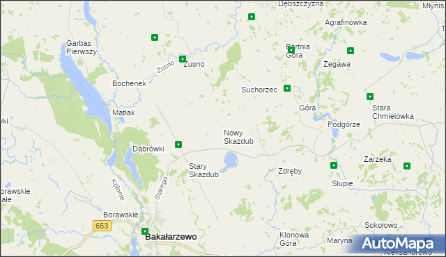 mapa Nowy Skazdub, Nowy Skazdub na mapie Targeo