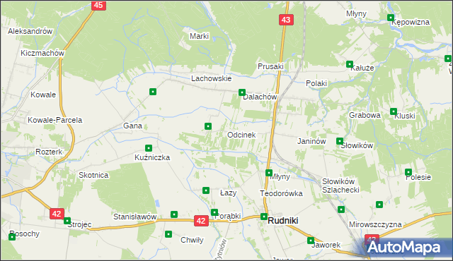 mapa Odcinek, Odcinek na mapie Targeo