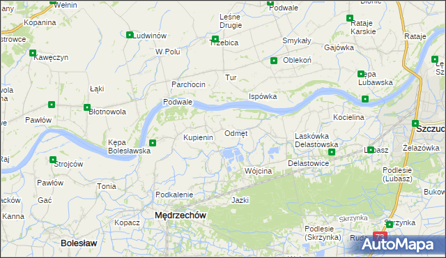 mapa Odmęt gmina Mędrzechów, Odmęt gmina Mędrzechów na mapie Targeo