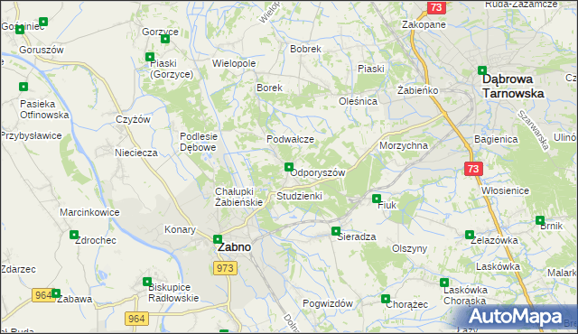 mapa Odporyszów, Odporyszów na mapie Targeo