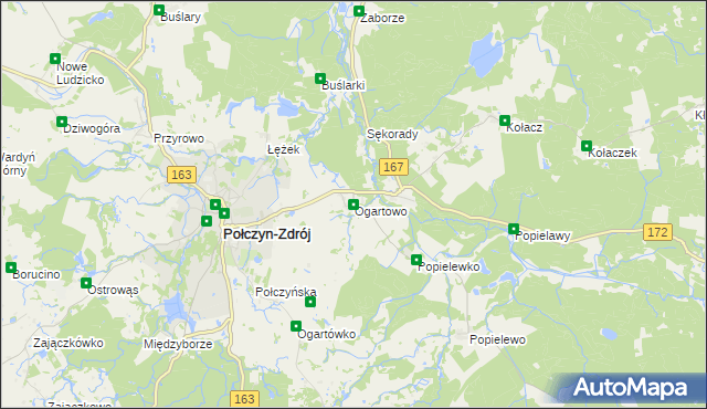 mapa Ogartowo, Ogartowo na mapie Targeo