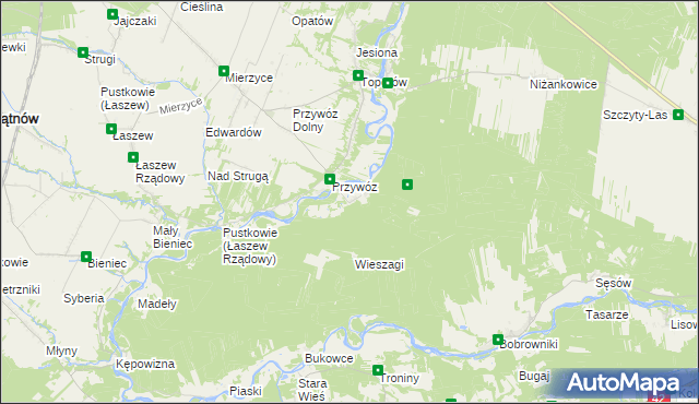 mapa Ogroble, Ogroble na mapie Targeo