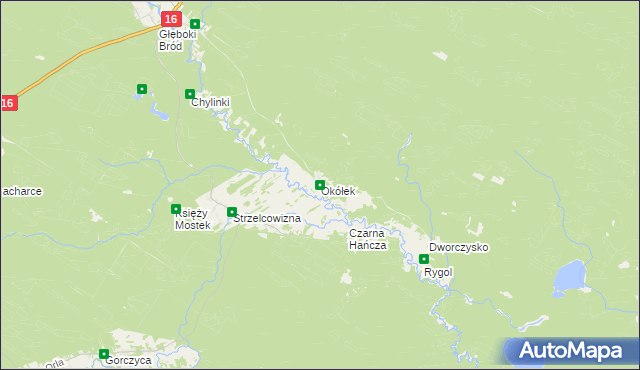 mapa Okółek, Okółek na mapie Targeo