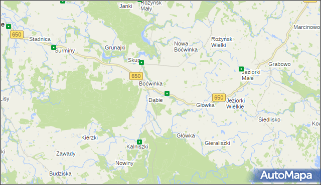 mapa Okrasin gmina Gołdap, Okrasin gmina Gołdap na mapie Targeo