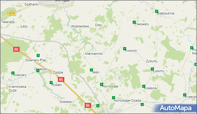 mapa Ołdaki gmina Mońki, Ołdaki gmina Mońki na mapie Targeo