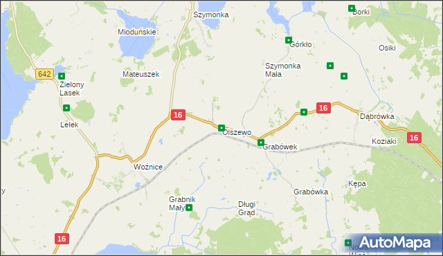 mapa Olszewo gmina Mikołajki, Olszewo gmina Mikołajki na mapie Targeo