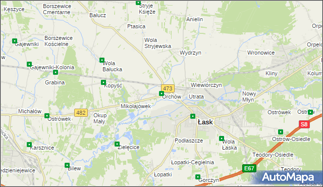 mapa Orchów, Orchów na mapie Targeo