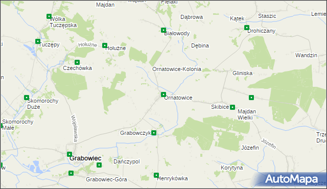 mapa Ornatowice, Ornatowice na mapie Targeo