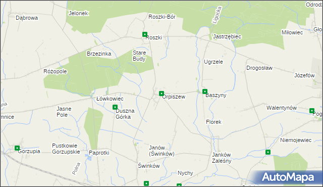 mapa Orpiszew, Orpiszew na mapie Targeo