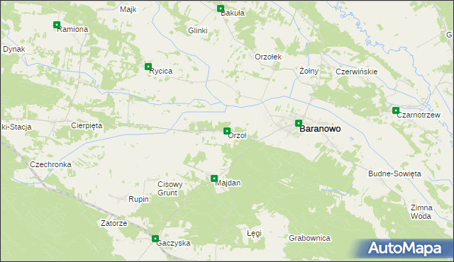 mapa Orzoł, Orzoł na mapie Targeo