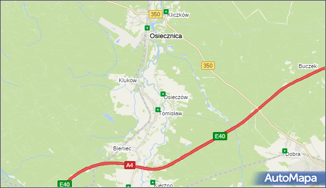 mapa Osieczów, Osieczów na mapie Targeo