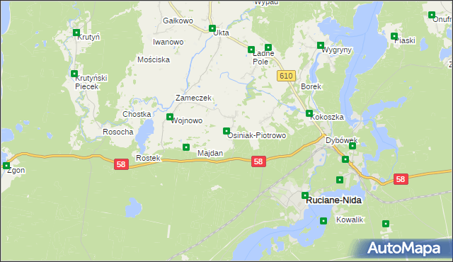 mapa Osiniak-Piotrowo, Osiniak-Piotrowo na mapie Targeo