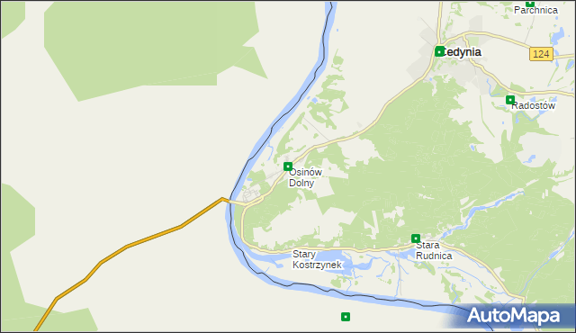 mapa Osinów Dolny, Osinów Dolny na mapie Targeo