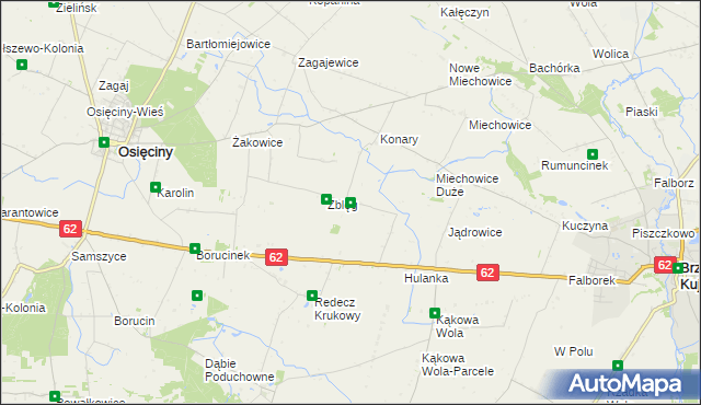 mapa Osłonki, Osłonki na mapie Targeo