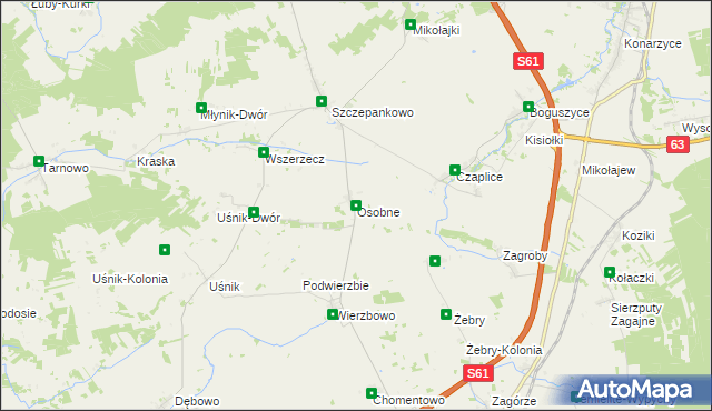 mapa Osobne, Osobne na mapie Targeo