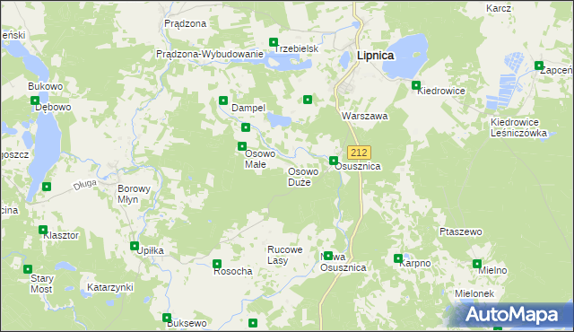 mapa Osowo Duże, Osowo Duże na mapie Targeo