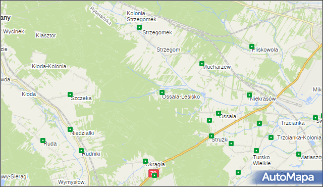 mapa Ossala-Lesisko, Ossala-Lesisko na mapie Targeo