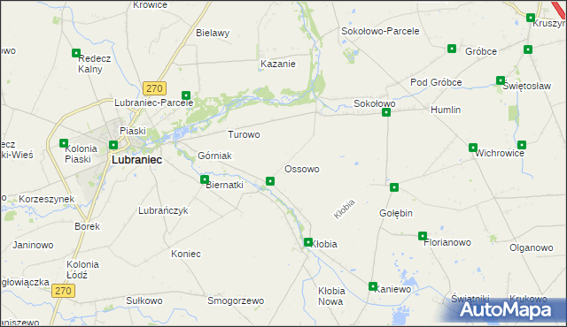 mapa Ossowo, Ossowo na mapie Targeo